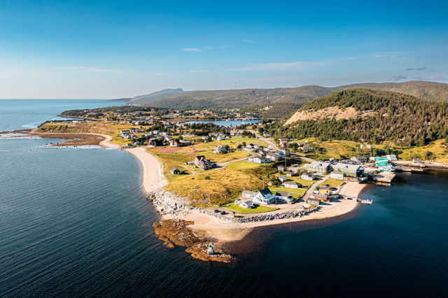 Aerial View of Norris Point Gros Morne National Park Region Newfoundland and Labrador