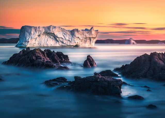 Iceberg Along the Coast Twillingate Island Newfoundland.