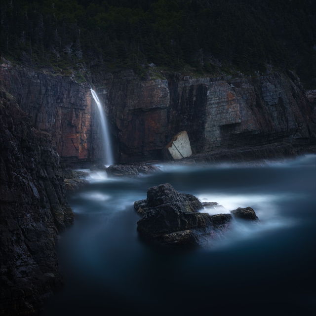 Coastal Waterfall