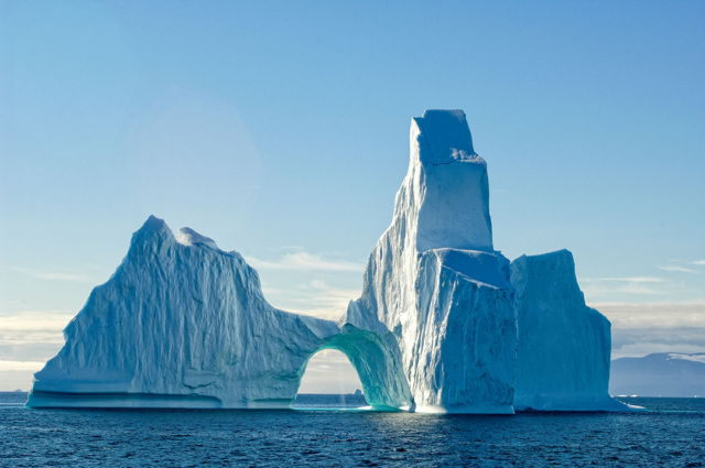 Arched Iceberg with Waterfall 1